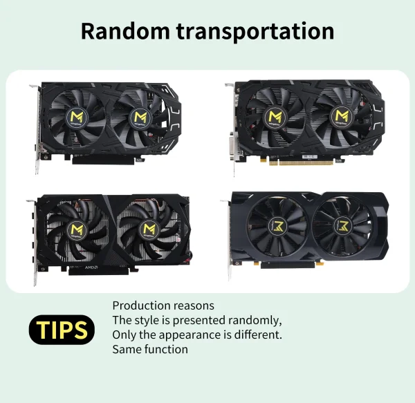 Placa de Vídeo RX 580 8GB para Jogos - GPU AMD 2048SP, Memória GDDR5, Frequência 1206MHz, HDMI + 3x DP, Promoção - Image 2