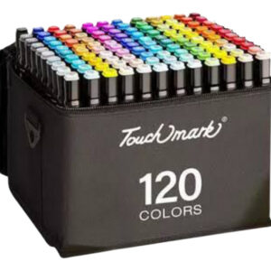 Canetas Permanentes 120 Cores Vibrantes Ponta Dupla C/ Bolsa Fast Plug
