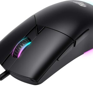 Havit Mouse Gamer MS1038 RGB Programável, 7 Botões, 1200-2400-3200-4800-6400-8000 DPI, USB, Design Ergonômico